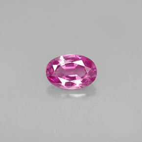 Saphir rose naturelle coupe ovale, 0,59 ct, VVS