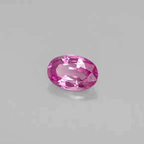Saphir rose naturelle coupe ovale, 0,59 ct, VVS