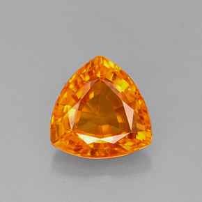 Saphir orange naturelle trillion, 1,04 ct, VVS-VS