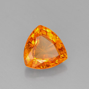 Saphir orange naturelle trillion, 1,04 ct, VVS-VS