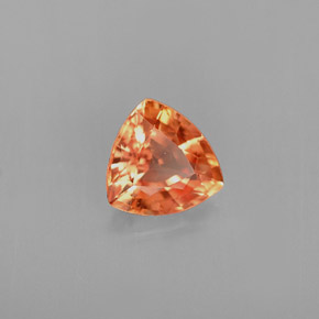 Saphir orange naturelle trillion, 0,86 ct, VVS-VS