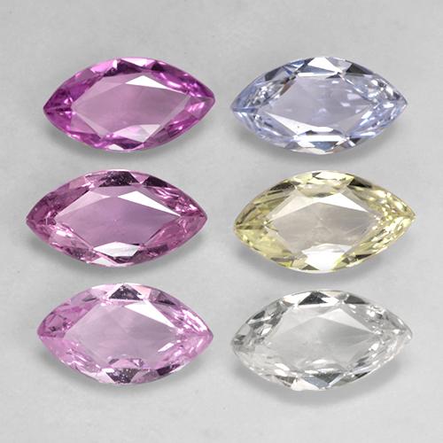 Achetez naturel 2,83ct multicolore saphir gems, marquise, en provenance tanzanie chez gemselect. en stock, livraison internationale!