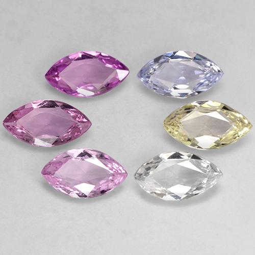 Achetez naturel 2,83ct multicolore saphir gems, marquise, en provenance tanzanie chez gemselect. en stock, livraison internationale!