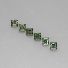 Achetez naturel ct vert saphir gems, carré, en provenance thaïlande chez gemselect. en stock, livraison internationale!