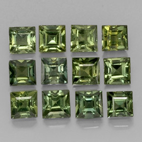 Achetez naturel ct vert saphir gems, carré, en provenance thaïlande chez gemselect. en stock, livraison internationale!