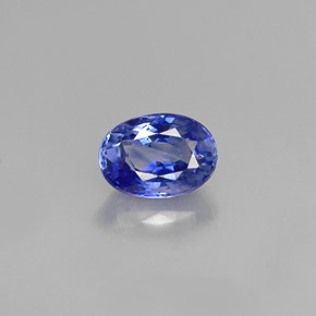 Saphir bleue naturelle coupe ovale, 0,92 ct, VS