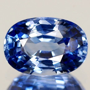 Saphir bleue naturelle coupe ovale, 0,79 ct, VVS-VS