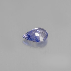 Saphir bleue naturelle en forme de poire, 0,60 ct, VVS