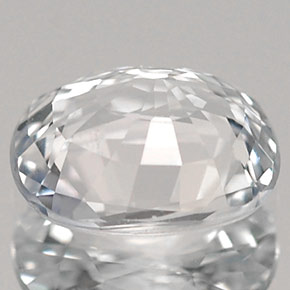 Saphir blanc naturelle coupe ovale, 1,04 ct, VVS-VS