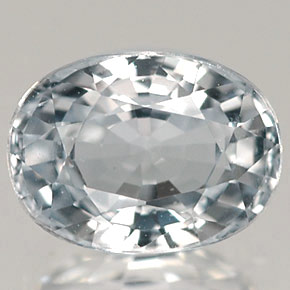 Saphir blanc naturelle coupe ovale, 1,44 ct, VVS