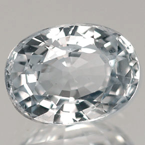Saphir blanc naturelle coupe ovale, 1,44 ct, VVS