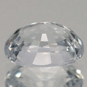 Saphir blanc naturelle coupe ovale, 1,44 ct, VVS