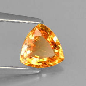 Saphir orange naturelle trillion, 0,87 ct, VVS-VS