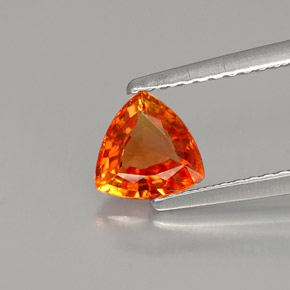 Saphir orange naturelle trillion, 0,88 ct, VS