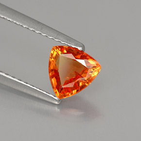 Saphir orange naturelle trillion, 0,88 ct, VS