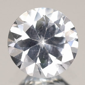 Saphir blanc naturelle coupe roude, 0,77 ct, VVS