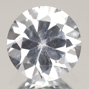 Saphir blanc naturelle coupe roude, 0,77 ct, VVS