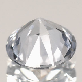 Saphir blanc naturelle coupe roude, 0,77 ct, VVS