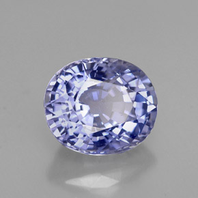 Saphir bleue naturelle coupe ovale, 4,06 ct, IF