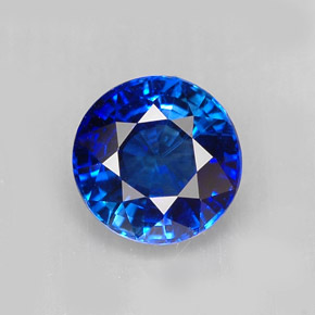 Saphir bleue naturelle coupe roude, 1,47 ct, IF