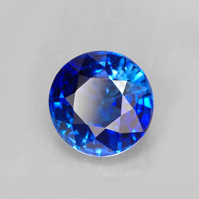 Saphir bleue naturelle coupe roude, 1,47 ct, IF
