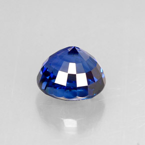 Saphir bleue naturelle coupe roude, 1,55 ct, IF