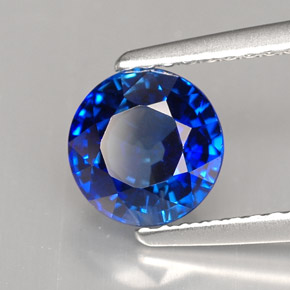 Saphir bleue naturelle coupe roude, 1,68 ct, IF