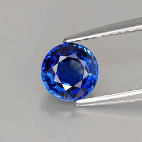 Saphir bleue naturelle coupe roude, 1,12 ct, IF