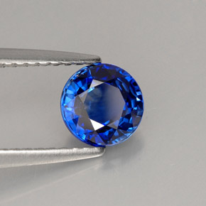 Saphir bleue naturelle coupe roude, 1,12 ct, IF