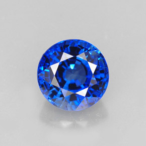 Saphir bleue naturelle coupe roude, 1,23 ct, IF