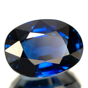 Saphir bleue naturelle coupe ovale, 1,46 ct, VVS