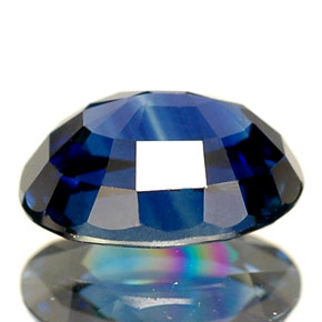Saphir bleue naturelle coupe ovale, 1,46 ct, VVS