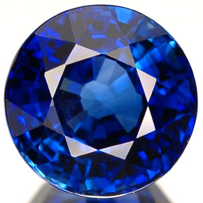Saphir bleue naturelle coupe roude, 2,20 ct, VVS