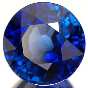 Saphir bleue naturelle coupe roude, 2,20 ct, VVS