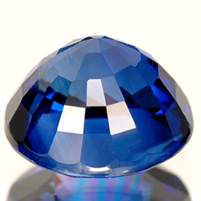 Saphir bleue naturelle coupe roude, 2,20 ct, VVS