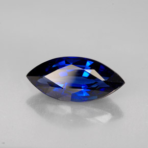 Saphir bleue naturelle marquise, 2,53 ct, VVS