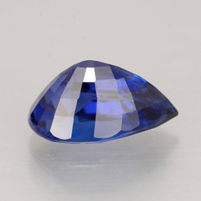 Saphir bleue naturelle en forme de poire, 2,24 ct, VVS
