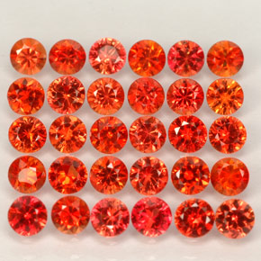 Achetez naturel ct orange saphir gems, coupe roude, en provenance tanzanie (songea) chez gemselect. en stock, livraison internationale!