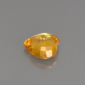 Saphir orange naturelle forme de coeur, 0,95 ct, VVS