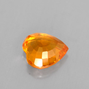 Saphir orange naturelle forme de coeur, 1,10 ct, VVS