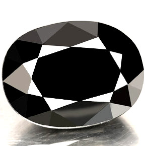 Saphir noir naturelle coupe ovale, 15,71 ct, opaque