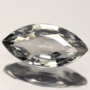 Saphir vert naturelle marquise, 0,91 ct, VVS