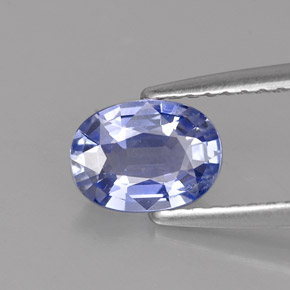 Saphir bleue naturelle coupe ovale, 0,92 ct, VVS-VS