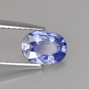 Saphir bleue naturelle coupe ovale, 0,92 ct, VVS-VS