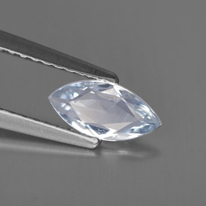 Saphir bleue naturelle marquise, 0,56 ct, VVS