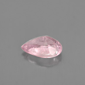 Saphir rose naturelle en forme de poire, 0,90 ct, VVS-VS