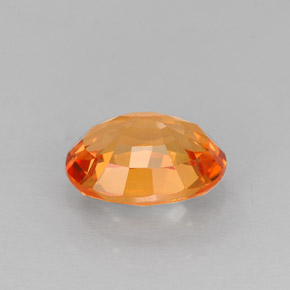 Saphir orange naturelle coupe ovale, 1,14 ct, VVS-VS