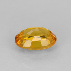 Saphir jaune naturelle coupe ovale, 1,04 ct, VVS-VS