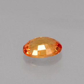 Saphir orange naturelle coupe ovale, 0,95 ct, VVS-VS
