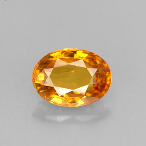 Saphir jaune naturelle coupe ovale, 1,11 ct, VVS-VS